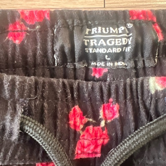 Floral Black and Pink Men's Swim Trunks Shorts Size Large - Picture 5 of 7